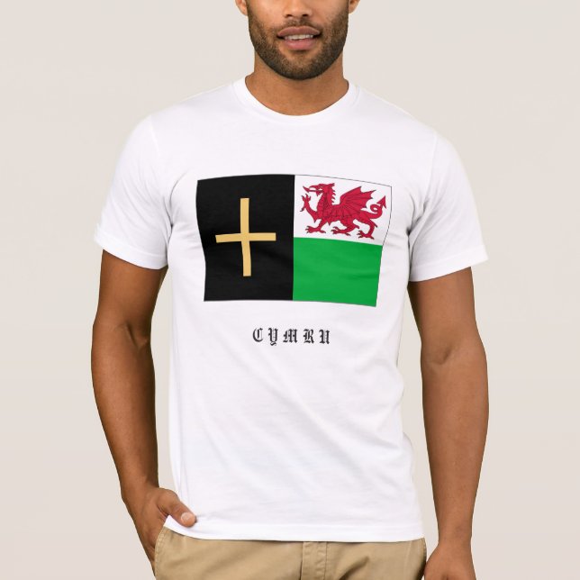 Wales Cross & Dragon T-Shirt (Front)