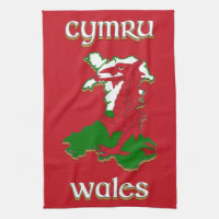 Wales Cymru Flag Map