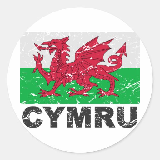 Welsh Dragon Wales CYMRU Flag Car Sticker – Classic Ripped Metal Design ...