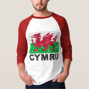 Wales CYMRU Vintage Flag T-Shirt