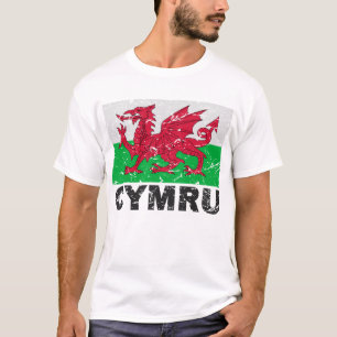 Wales CYMRU Vintage Flag T-Shirt
