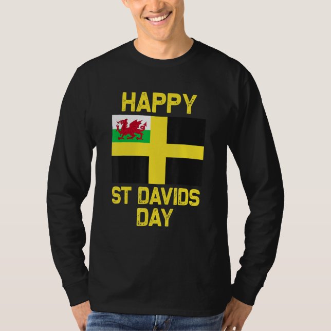 Wales 'Cymru' Welsh flag St. Davids Day Dewi Hapus T-Shirt (Front)