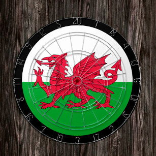 Wales Dartboard & Welsh Flag darts / game board