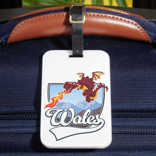 Wales Dragon logo  Luggage Tag