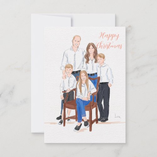 Wales Family Prince Harry 2023 Christmas  Thank You Card