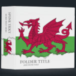 Wales Flag 3 Ring Binder<br><div class="desc">The unique and beautiful  dragon flag of the country of Wales.beautiful dragon</div>