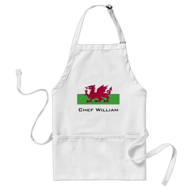 Wales Flag Adult Apron (Front)