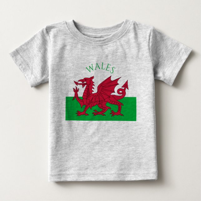 wales flag baby T-Shirt (Front)
