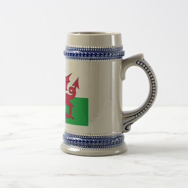 wales flag beer stein (Right)