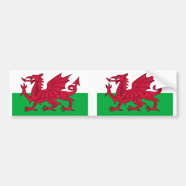 Welsh Pride CYMRU Map-Flag Bumper Sticker - 4.3" Vinyl Decal For Cars, Laptops & More