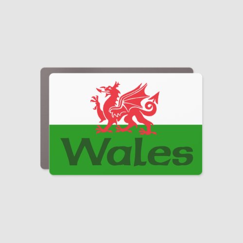 Wales Flag Car Magnet