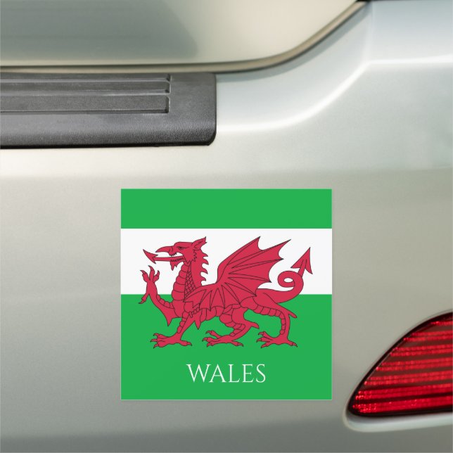 wales flag car magnet (In Situ)