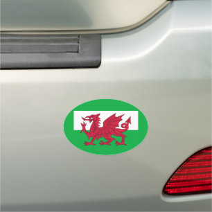 wales flag car magnet