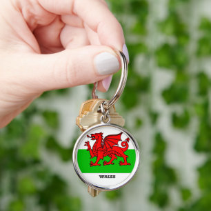 Wales Flag /Celtic Dragon Keychain