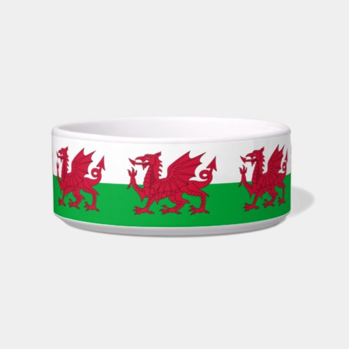 Wales flag Ceramic Pet Bowl