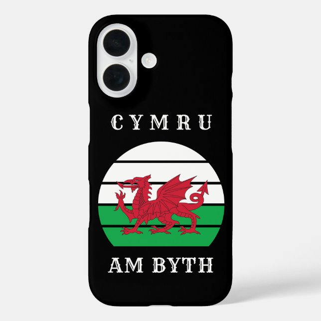 Wales Flag Cymru Am Byth Proud To Be Welsh Case-Mate iPhone Case (Back)