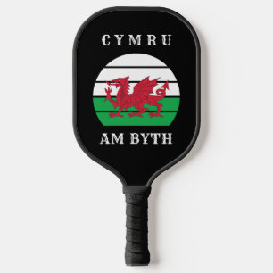 Wales Flag Cymru Am Byth Proud To Be Welsh Pickleball Paddle