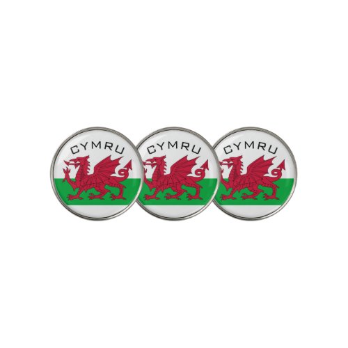 wales flag  golf ball marker