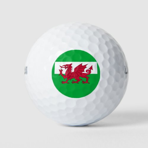 wales flag golf balls