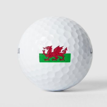 Wales Flag Golf Balls by flagart at Zazzle