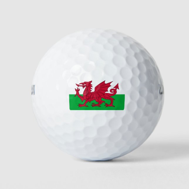wales flag golf balls (Front)