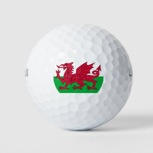 wales flag golf balls