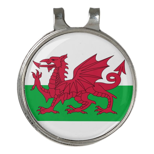 wales flag golf hat clip (Front)
