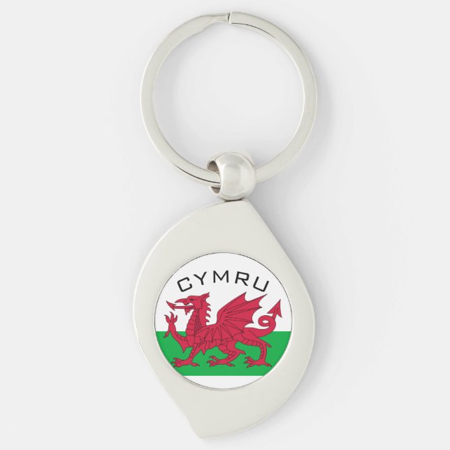 wales flag keychain (Front)