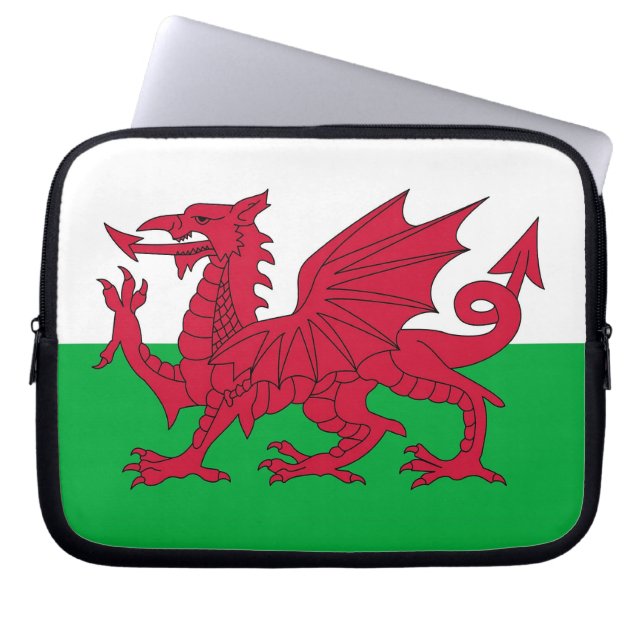 Wales Flag Laptop Sleeve (Front)
