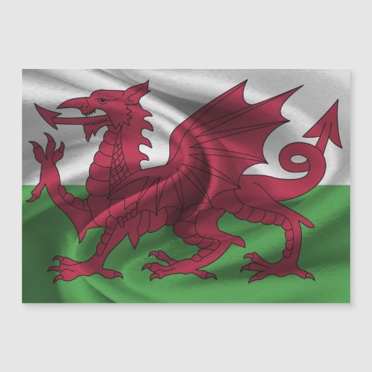 Wales Flag Magnetic Card (Front)