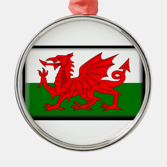 Wales Flag Metal Ornament (Front)
