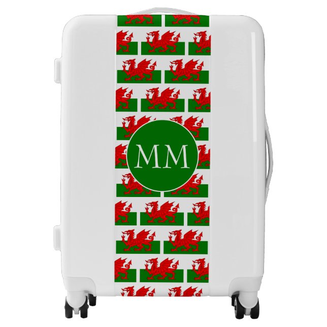 WALES Flag Monogram Luggage (Front)