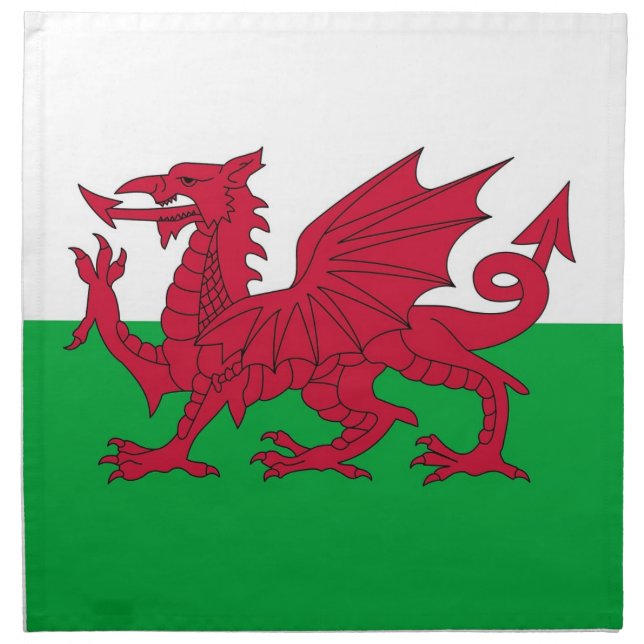 Wales Flag on MoJo Napkin (Front)