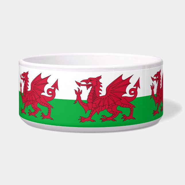 Wales Flag Pet Bowl (Left)