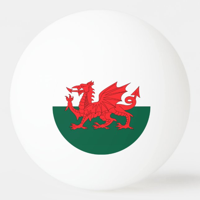 Wales Flag Ping-Pong Ball (Front)