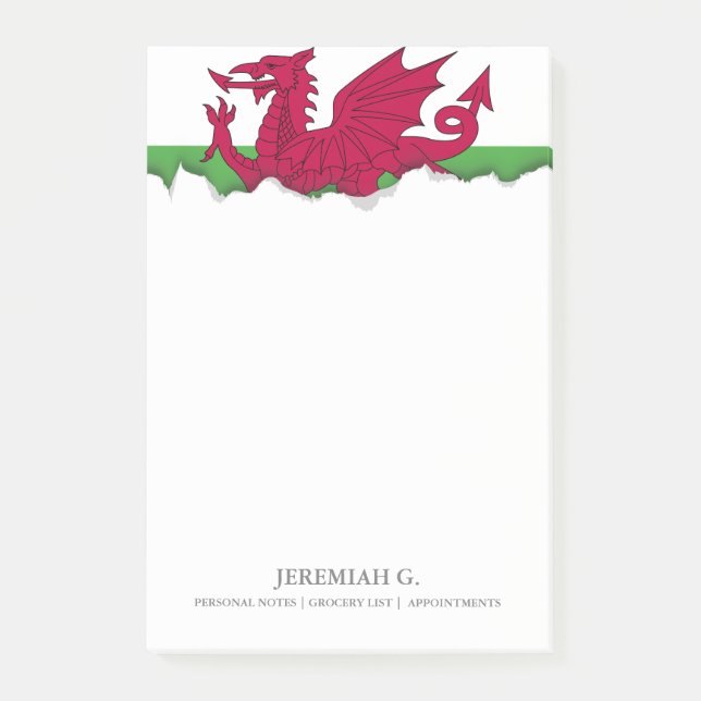 Wales Flag Post-it Notes (Front)