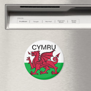 Wales Flag Red dragon Cymru Travel Magnet