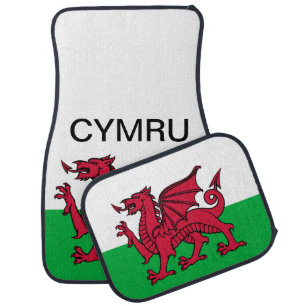 Wales Flag Red dragon Cymru Welsh Party Car Floor Mat