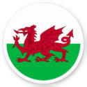 Wales Flag Round Sticker