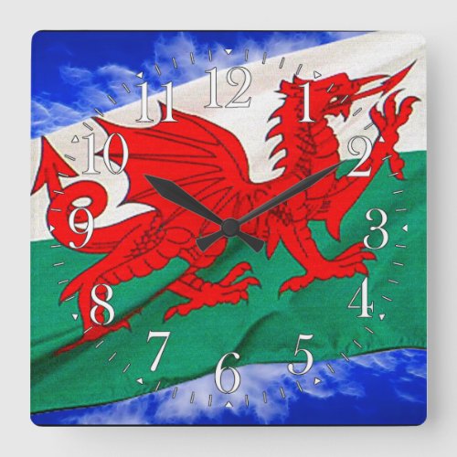 Wales Flag  Sky Proud Patriotic Wall Clock