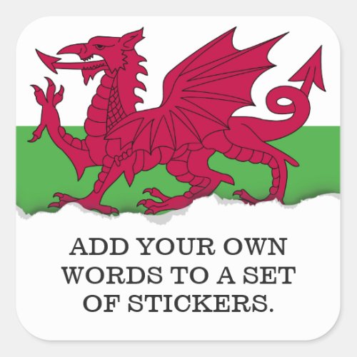 Wales Flag Square Sticker