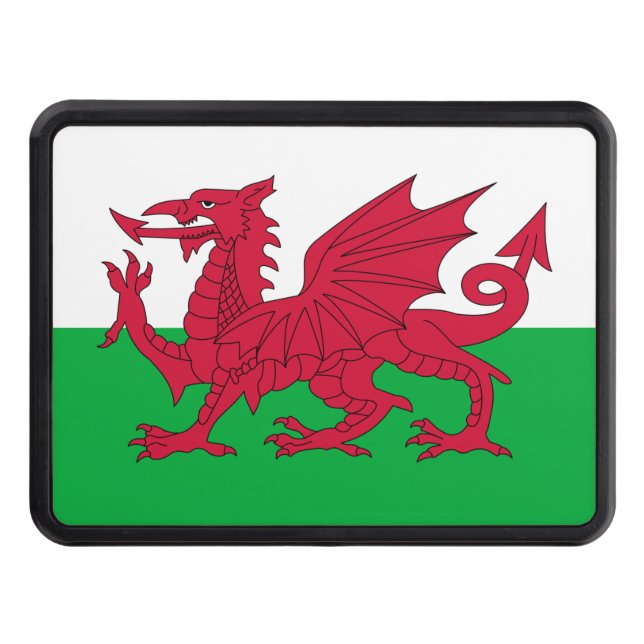 Wales flag Trailer Hitch Cover (Front)