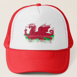 Wales flag trucker hat