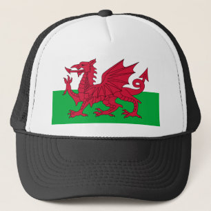 wales flag trucker hat