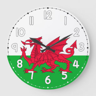 Wales Flag Wall Clock – Patriotic Welsh Home Decor