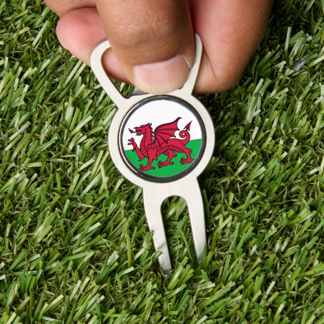 Wales Flag Welsh Football Soccer Patriotic Travel Divot Tool (Insitu 1)