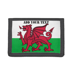 Wales Flag Welsh Football Soccer Tri-fold Wallet