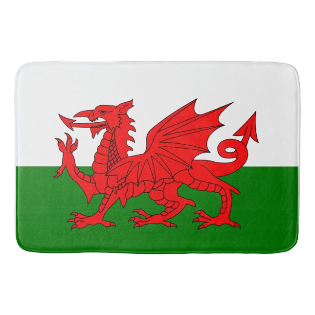  Wales flag Welsh red dragon Bathroom Mat (Front)