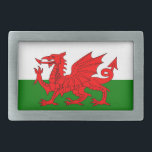 Wales flag Welsh red dragon Belt Buckle<br><div class="desc">The flag of Wales Welsh Baner Cymru or Y Ddraig Goch,  meaning the 
red dragon consists of a red dragon passant on a green and white field. 
#wales #welsch #cymru,  #dragon #flag</div>