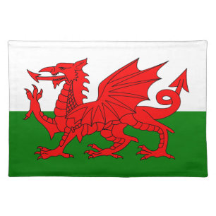  Wales flag Welsh red dragon Cloth Placemat
